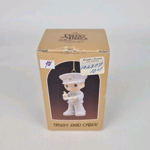 Precious Moments 102377 Trust and Obey Policeman Porcelain Christmas Ornament - Picture 7 of 7